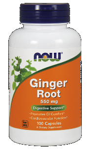 Ginger Root 550 mg (100 Caps) NOW Foods